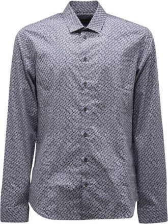 Patrizia Pepe Stretch Slim Shirt Model 5C055B A4K0-Fb 65 - Heren - Casual Overhemden - Blauw - L - Overhemden