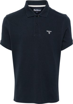 Barbour logo-embroidered cotton polo shirt - men - Cotton - M - Blue