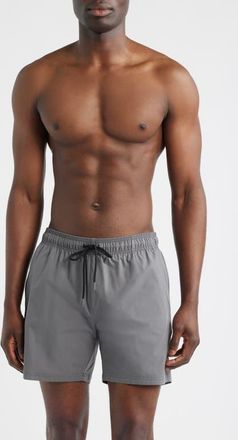 BOSS Shark Swim Trunks in Grey at Nordstrom, Size Xx-Large