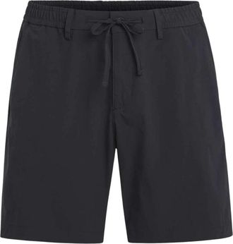 Oscar Jacobson Blauwe Rip-Stop Stretch Shorts Regular Fit - Heren - Korte Broeken - Blauw - L - Nylon - Korte Broeken