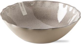 Tag Veranda Cracked Glazed Wavy Edge Melamine Serving Bowl Grey in Gray at Nordstrom