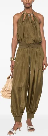 Zimmermann Chain-Link Halterneck Tank Top - Olive