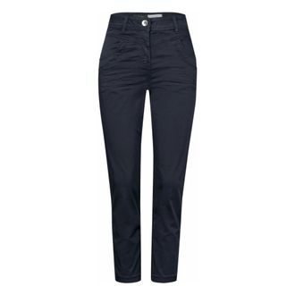 Cecil Scarlett Washed Broek - Dames - Broeken - Zwart - Maat: W32 L26 Katoen