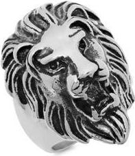 Steeltime Mens Lion Head Ring in Silver at Nordstrom Rack, Size 11