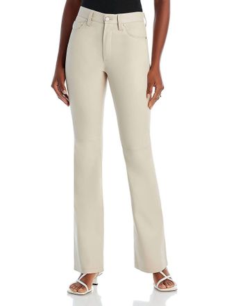 Blank NYC Womens Faux Leather Pants In White