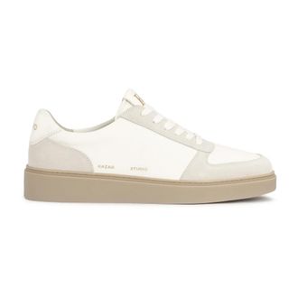 Kazar Schoenen, Heren, Wit, 40 EU, Leer, Heren sneakers van gecombineerde materialen