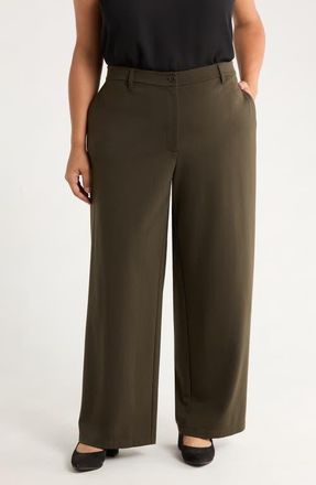 Eileen Fisher High Waist Wide Leg Pants in Wdlnd at Nordstrom, Size 2X