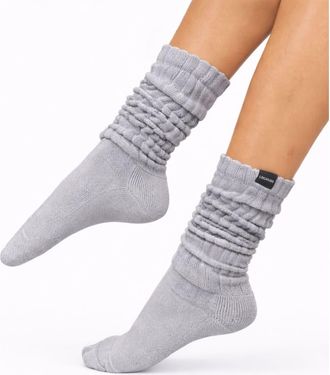 Lechery Gender Inclusive Scrunch Crew Socks in Grey at Nordstrom
