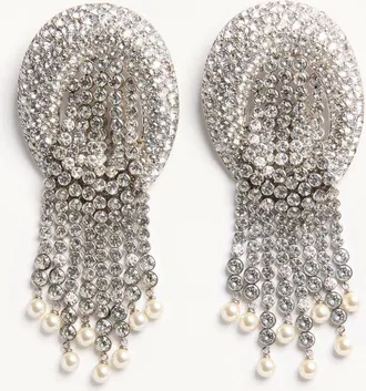 Valentino Garavani Orecchini Kabarett Valentino in Metallo e Cristalli Donna PALLADIO/CRYSTAL UNI