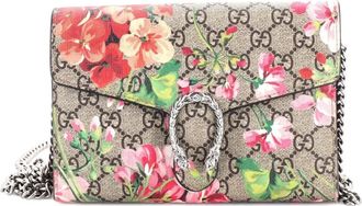 Gucci Dionysus Chain Wallet Blooms Print GG Coated Canvas Small crossbody bag - Bruin