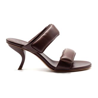 Gia Borghini Heeled Mules, female, Brown, Size: 8 1/2 US Fumiko Mule Sandals