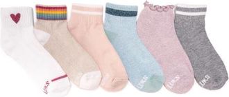 Muk Luks Dream Step Mini Crew Socks 6 Pair Pack in Warm Multi at Nordstrom