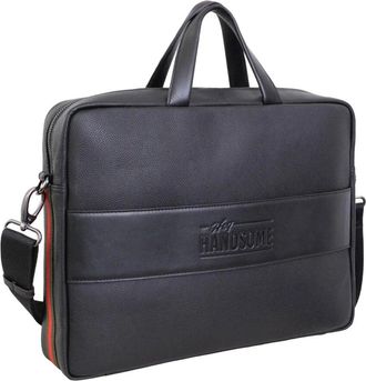 Boarding Pass Hey Handsome 18In Pebble Grain Genuine Leather Briefcase