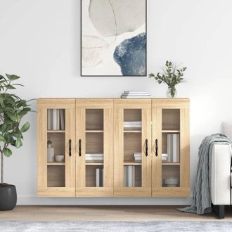 vidaXL Armarios De Pared 2 Uds Madera De Ingenier&iacute;a Roble Sonoma Vidaxl