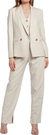 Ted Baker Womens Double Breasted Jacket in Cream - Size 8 UK