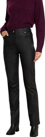 M&Co Womens Coated Bootcut Jeans - Womens Black