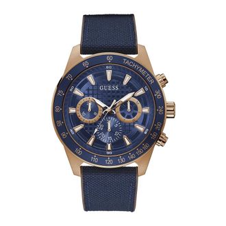 Guess Accessoires, Heren, Blauw, ONE Size, Nylon, Armbanduhr