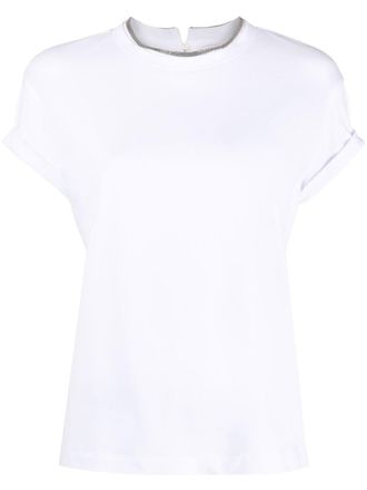 Brunello Cucinelli T-shirt met ronde hals - Wit