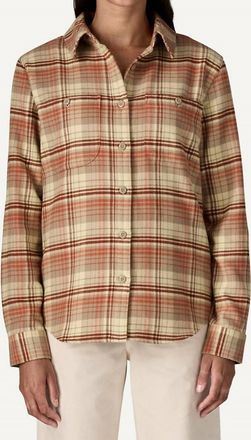 Patagonia Fjord Flannel Shirt In River Plaid: Potters Red