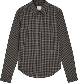 Calvin Klein Sophie Checked Cotton-poplin Shirt - Black - 46 (UK14 / L)