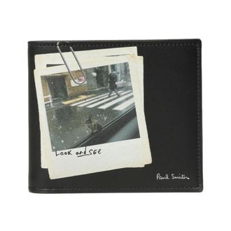 Paul Smith Polaroid Portemonnee - Heren - Accessoires - Zwart - Maat: ONE Size Zijde