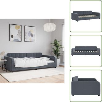vidaXL The Living Store Letto da Giorno Grigio Scuro 100x200 cm in Velluto - Divano letto