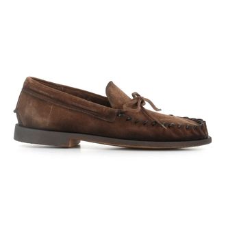 Alexander Hotto Brown Suede Loafer with Decorative Bow