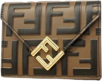 Fendi Pre-owned Wallets, female, Brown, Size: ONE SIZE Pre-owned Wallet (tri-fold)