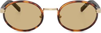 Prada Occhiali da sole ovali - Marrone