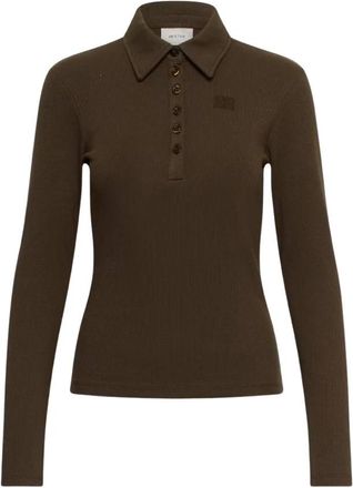 Gestuz GZdrew Poloshirt - Dames - Polos - Bruin - M - Katoen - Tops
