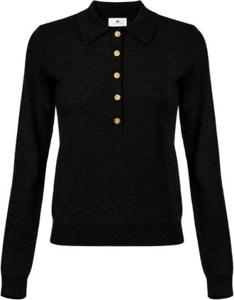 Elisabetta Franchi Truien & Vesten, Dames, Zwart, L, Cashmere blend trui