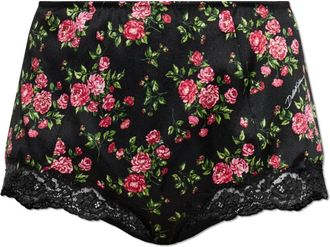 Dolce & Gabbana High-waisted Silk Briefs - Dames - Onderbroek - Zwart - S - Ondergoed