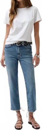 Pistola Denim Aleks Straight Leg Crop Jean In River