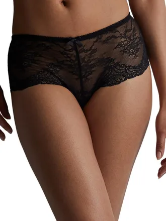 Aubade Womens Danse Des Sens Cheeky Short - Black polyamide - Size X-Small