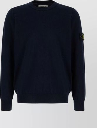 Stone Island cotton sweater with detachable logoed label
