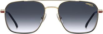 Carrera 57mm Gradient Oversize Aviator Sunglasses in Gold Striped Red/Dk Blue Sf at Nordstrom