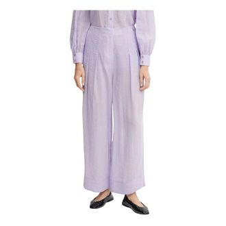 Patrizia Pepe Pantaloni Palazzo Fluid Over - - Trousers - Donna - Viola - M