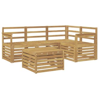 vidaXL Conjunto De Sof&aacute;s De Exterior 5 Pcs Blanco 59 X 59 X 37 Cm Vidaxl