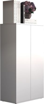 ebuy24 Vcm Caja De Cajones De Madera Sideboard Con Puertas Giratorias Dimensiones Aprox. Al. 108 X An. 60 X P. 32 Cm - Dalosa 3 (blanco)