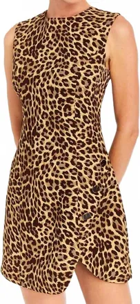 Mestiza New York Loverde Fit And Flare Mini Dress In Leopard