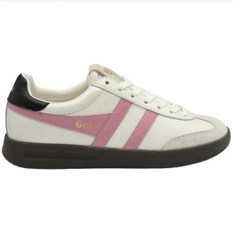 Gola Womens Cyclone Leather Sneaker In White/candy/black