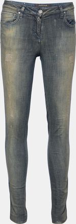 Roberto Cavalli Light Blue Faded Denim Skinny Jeans