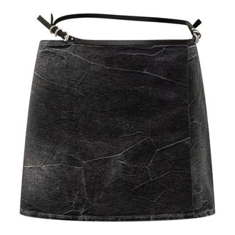 Givenchy Denim Skirts, female, Black, Size: S Voyou Denim Mini Skirt
