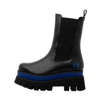 Mikakus Barcelona Chelsea Boots, female, Blue, 6 UK, Blue Chunky Boot by Paloma Barcel&oacute;