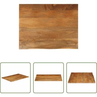 vidaXL vidaXL Tavolo in mango - Piano Tavolo Bordi Vivi 90x80x3,8 cm in Legno Massello di Mango