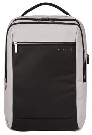 Bugatti Laptoprucksack BUGATTI SERA, Gr. B/H/T: 40cm x 30cm x 10cm, onesize, grau, 100% Polyester, unifarben, Rucks&auml;cke Laptoprucksack