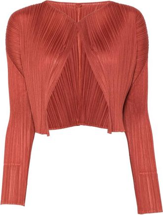 Pleats Please Issey Miyake Pliss&eacute;-effect Layered Jacket