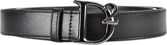 Dsquared2 Leren Riem met Metalen Gesp - Heren - Riemen - Zwart - 95 CM - Leer - Accessoires