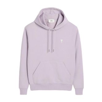 Ami Lilac Cotton Sweatshirt - male - Ami Paris - Hoodies - Purple - M - Sweatshirts & Hoodies