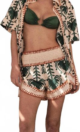Johanna Ortiz Linka Short In Ecru/green